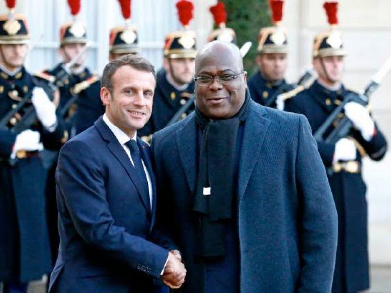 Félix Tshisekedi et Macron à Paris