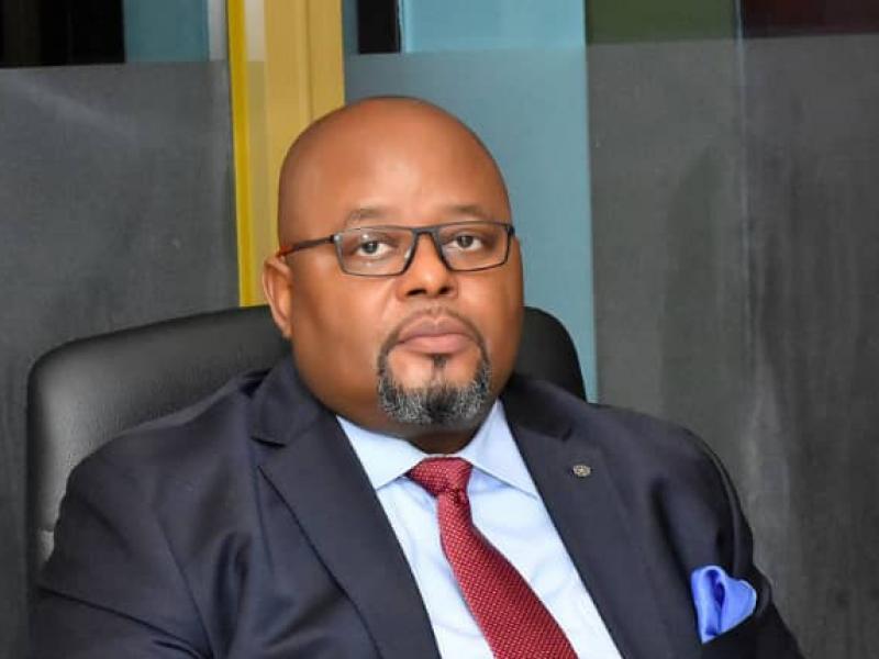 Le ministre d'État, ministre du budget, Aimé Boji Sangara