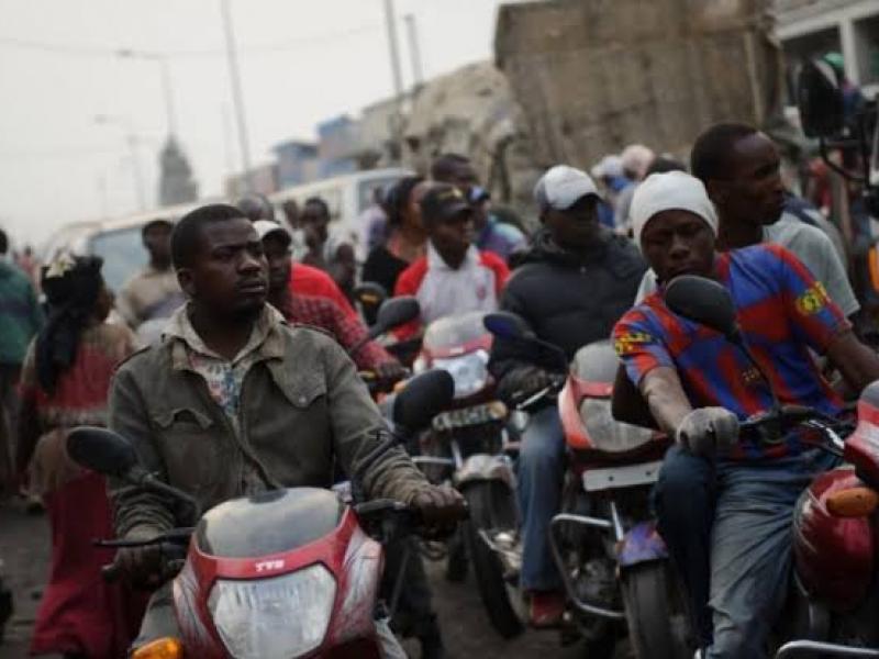 les conducteurs de taxis motos à Goma en pleine manifestation contre les tracasseries routières [ image d'illustration 
