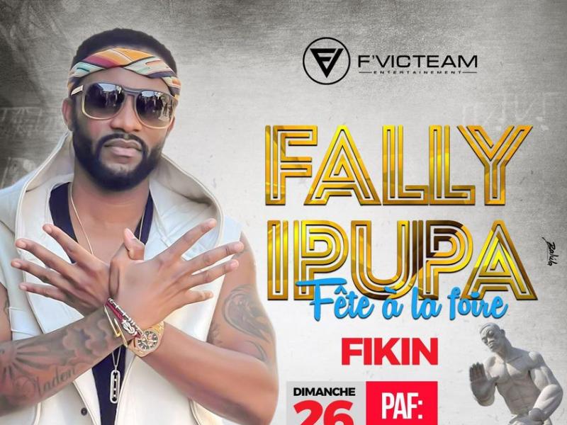L'affiche annonçant le concert de l'artiste musicien Fally Ipupa à la Fiki