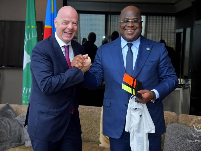 Félix Tshisekedi et Gianni Infantino à New-York