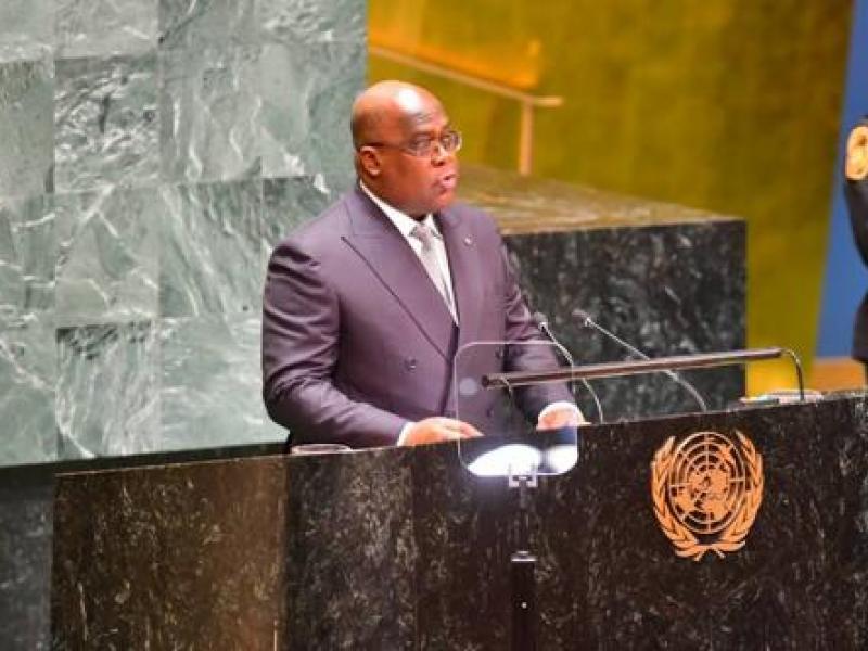 Félix Tshisekedi à la 74è session ordinaire de l'Assemblée générale des Nations Unies déroulée en 2019