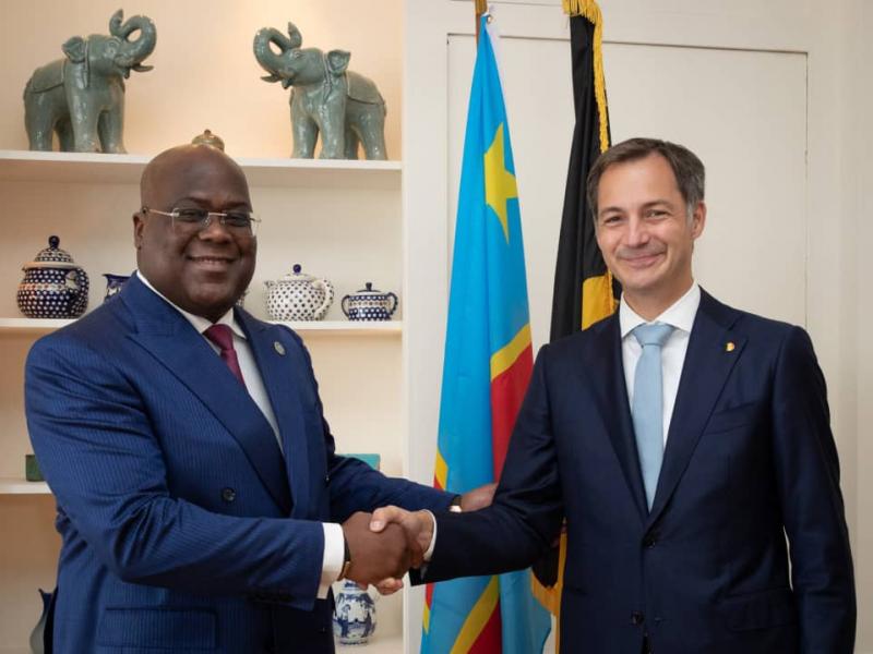 Le président de la RDC, Félix Tshisekedi et le premier ministre belge, Alexander de croo à New-York
