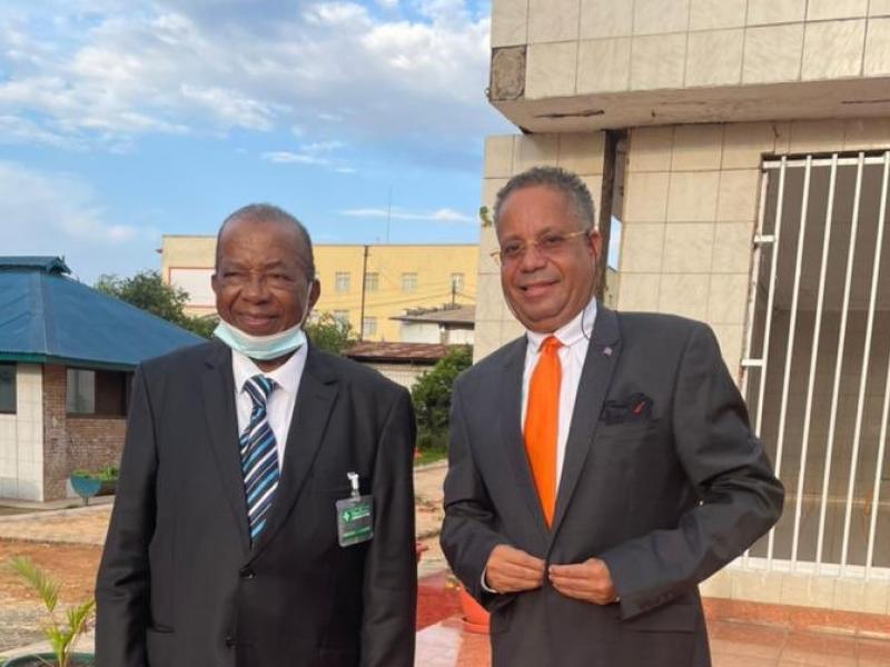 Jean-Claude Muyambo Kyassa après un entretien avec Baba Kyungu Wa Kumwanza, à Lubumbashi