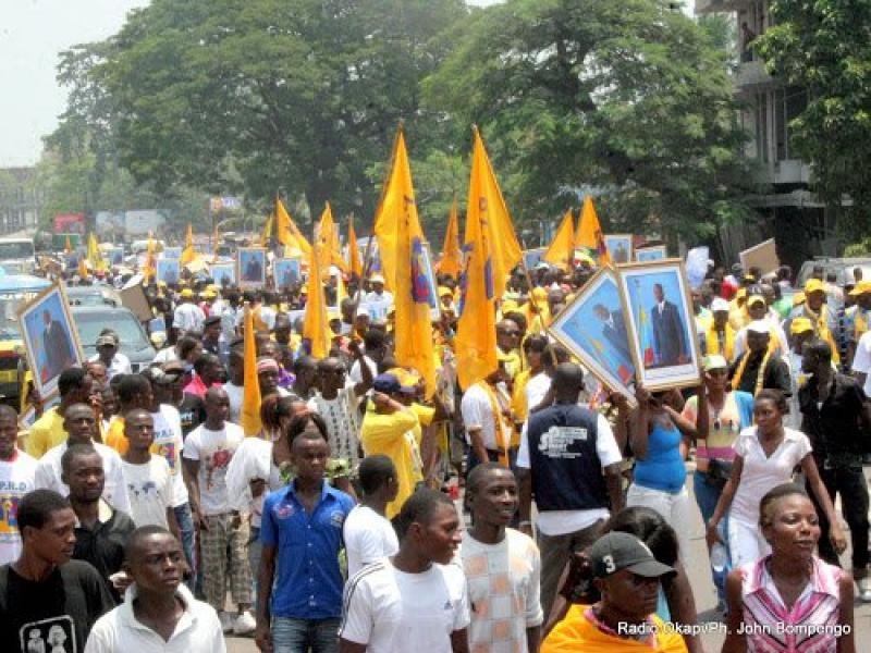 Une manifestation du PPRD organisée à Kinshasa pour soutenir les institutions [ photo d'illustration]
