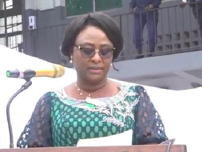 La Ministre Antoinette Kipulu Kabenga prend la parole lors de l'ouverture de la Session Ordinaire de l'ENFEP