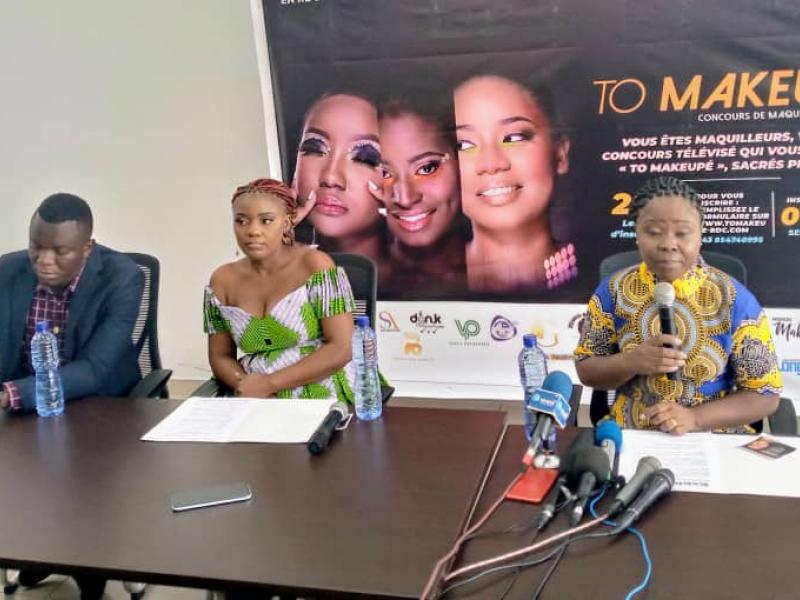 Conférence de presse tenue par l'agence Exkluziva Communication pour le lancement du premier concours de maquillage