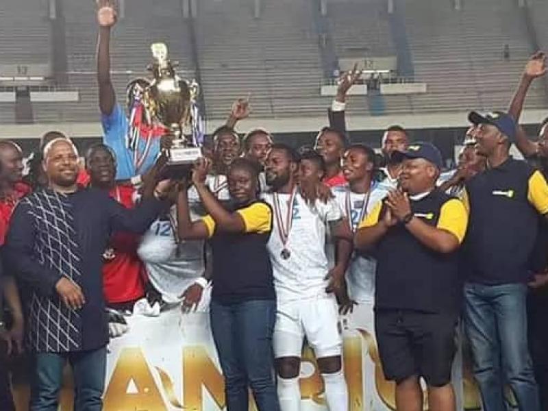 Les léopards lors de la célébration du trophée TIFOKO 2020.