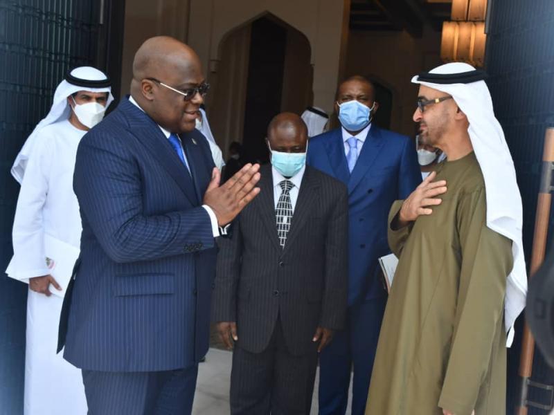 Félix Tshisekedi, président de la RDC et le prince des Emirats Arabes Unis