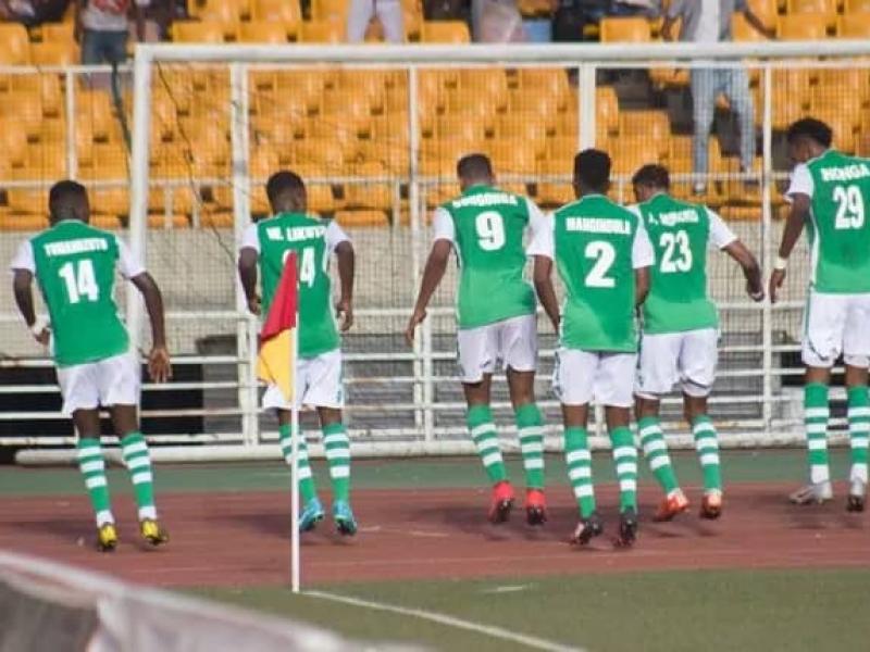 Les joueurs du DCMP en pleine célébration d'un but, au stade des martyrs de Kinshasa [Photo d'illustration].