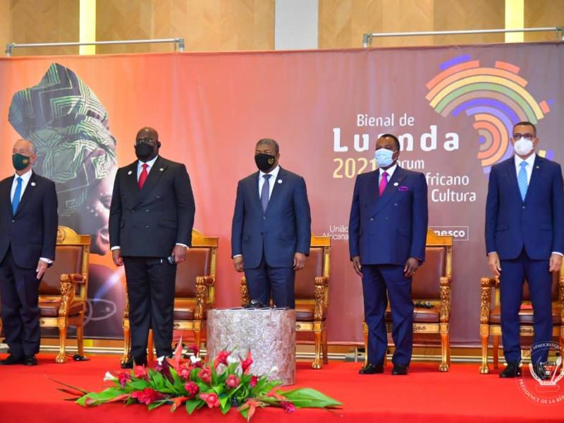 Angola :  Félix Tshisekedi prend part aux cérémonies de la Biennale à Luanda