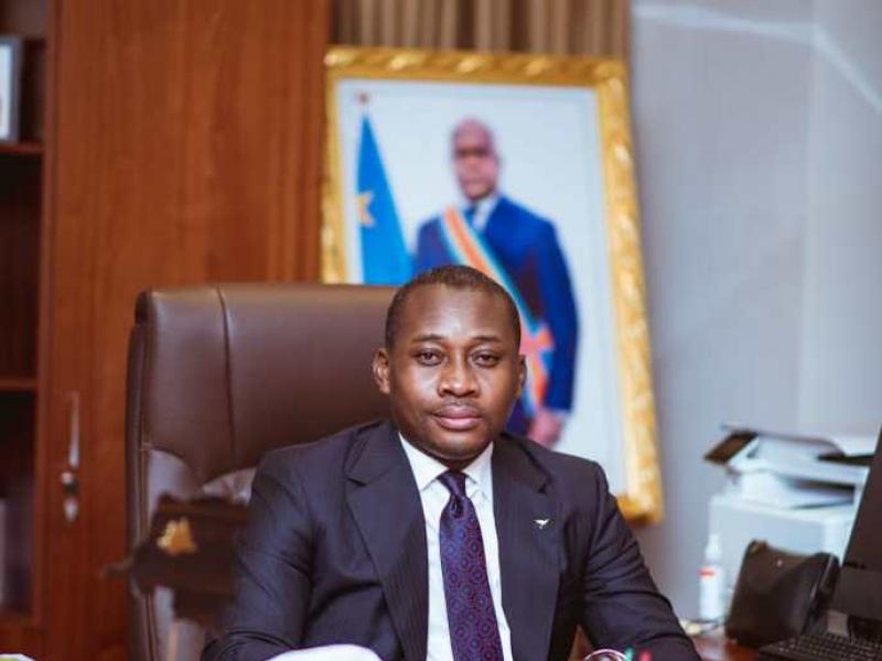 Le ministre d'Etat en charge de l'Aménagement du territoire, Guy Loando Mboyo