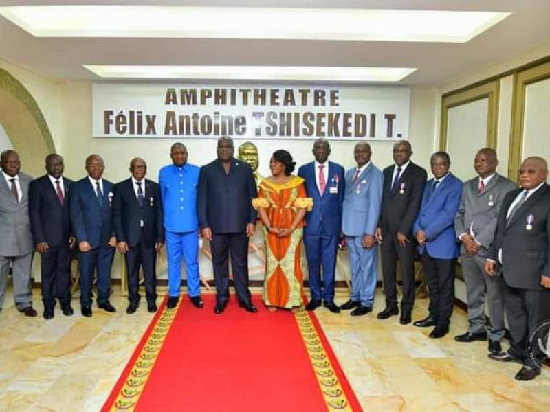 Le président Félix Tshisekedi procède à l'inauguration d'un amphithéâtre moderne à l'IGF,  mardi 16 novembre