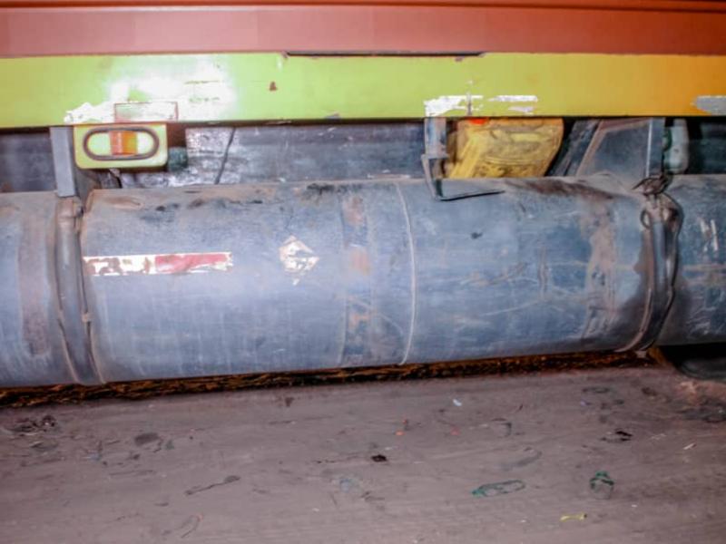 L'un des camions-remorque intercepté à la frontière Angola-RDC