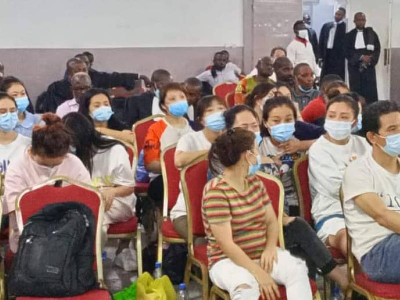 Les chinois arrêtés dans la salle d'audience pendant l'instruction de affaire au tribunal de grande instance de  Kinshasa-Gombe
