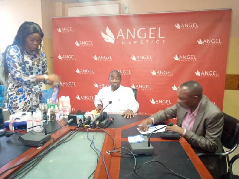 Jérôme Sekana, délégué général du Groupe Angel, lors d'un point de presse tenu à Kinshasa pour la restitution de la mission effectuée dans la partie est de la RDC
