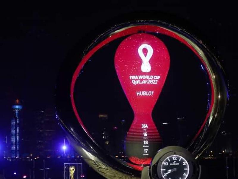 Lancement du compte à rebours du mondial 2022, à Doha, au Qatar.