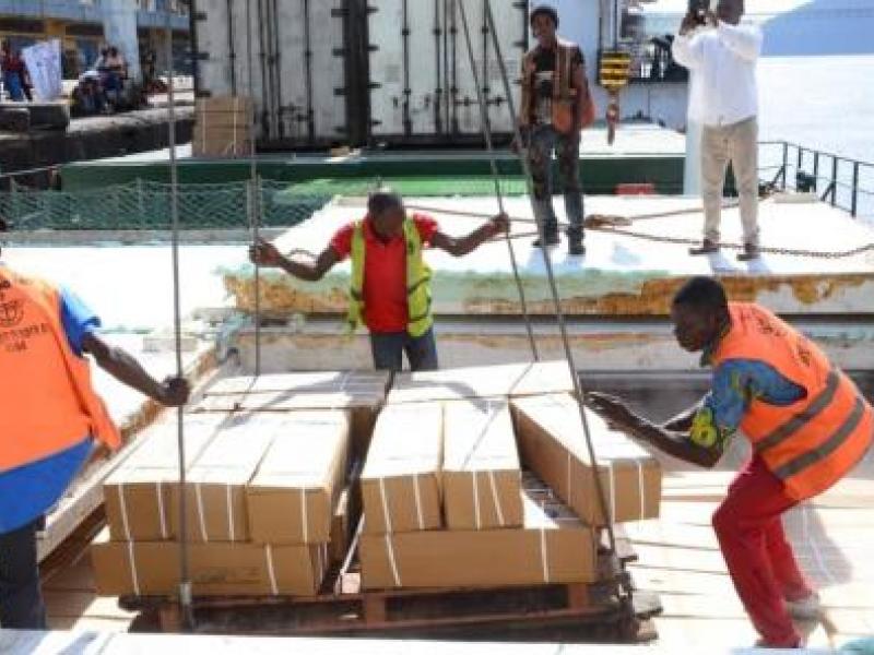 Plusieurs tonnes de poissons chinchards venues de la Namibie au port de Matadi