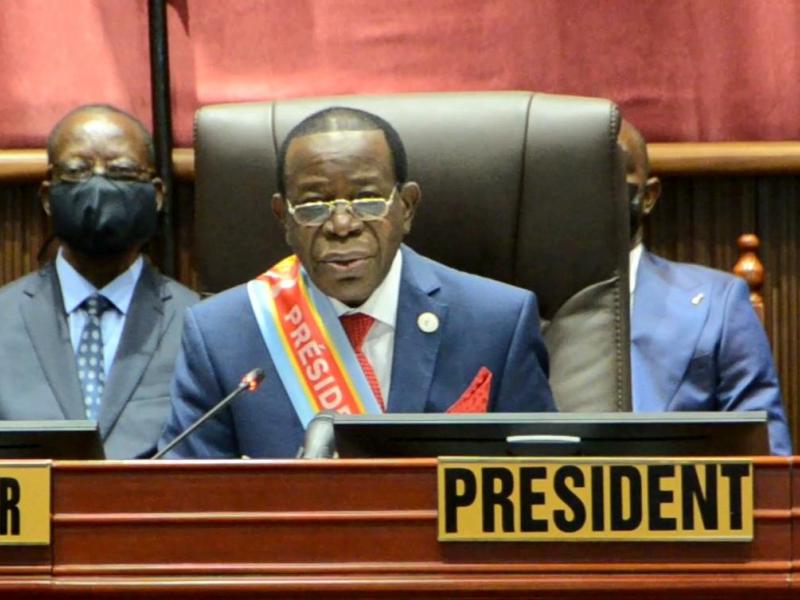 Le président du Sénat, Modeste Bahati Lukwebo
