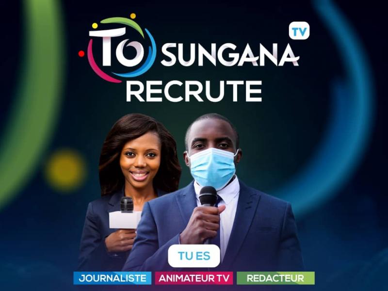 Affiche pour le recrutement Tosungana TV
