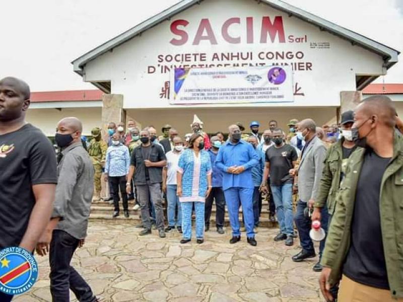 Le président Félix Tshisekedi lors d'une descente à la MIBA