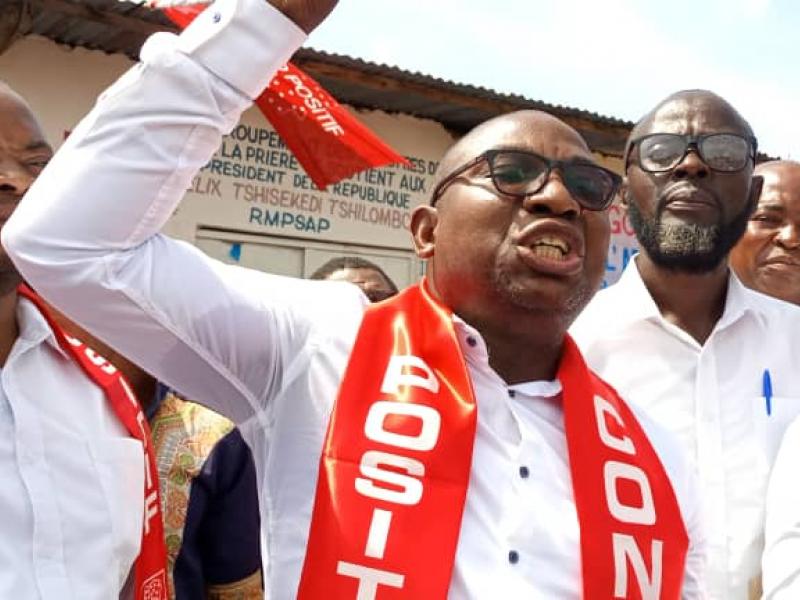 Dieudonné Nkishi, président du parti Congo positif, mobilise pour Félix Tshisekedi à Kananga