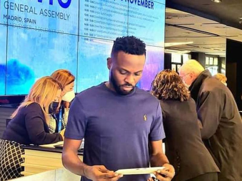 Héritier Wata, lors de la 24ème Assemblée Générale de l'OMT, à Madrid.