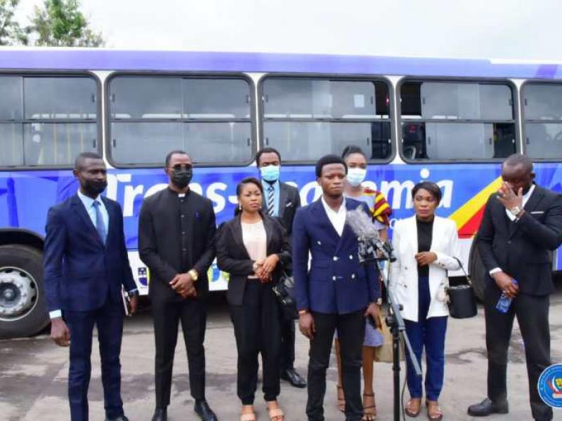 Déclaration des étudiants après l'audience leur accordée par le ministre des transports Chérubin Okende