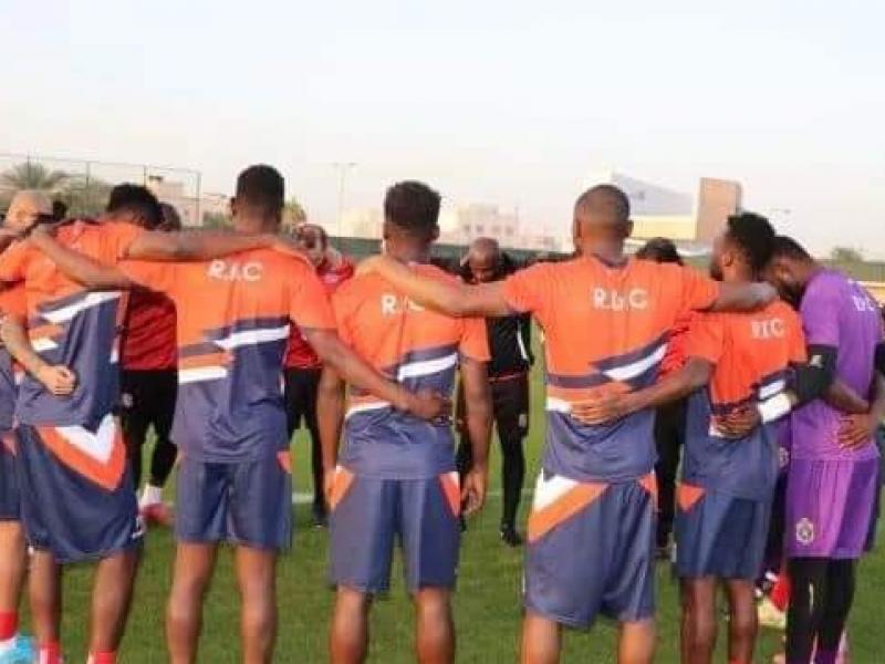Les Léopards de la RDC, lors de leur première séance d'entraînement au Royaume du Bahreïn.