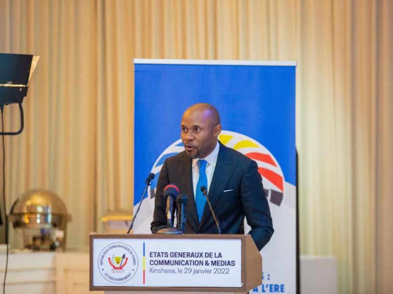 Le ministre de la communication et médias, Patrick Muyaya