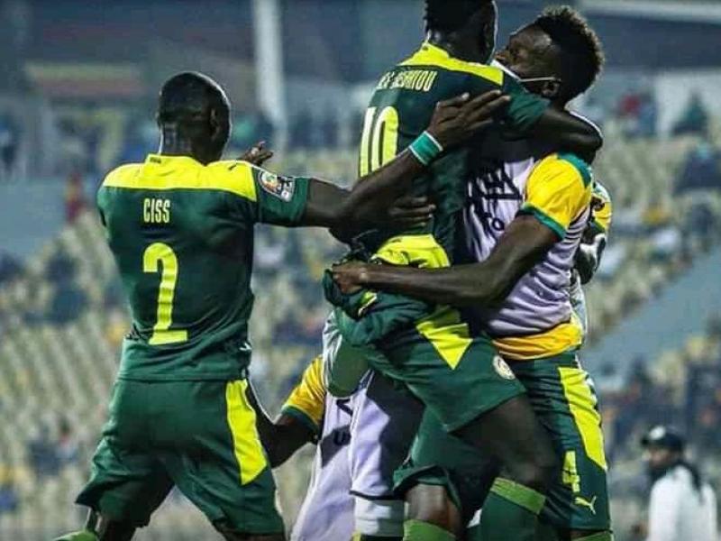 Célébration des joueurs sénégalais