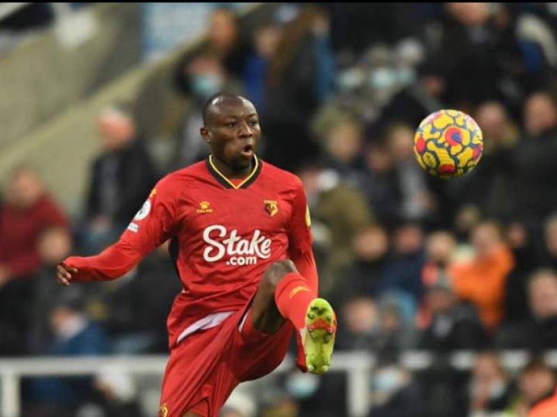 Le milieu de terrain congolais, Edo Keyembe sous les couleurs de Watford FC.