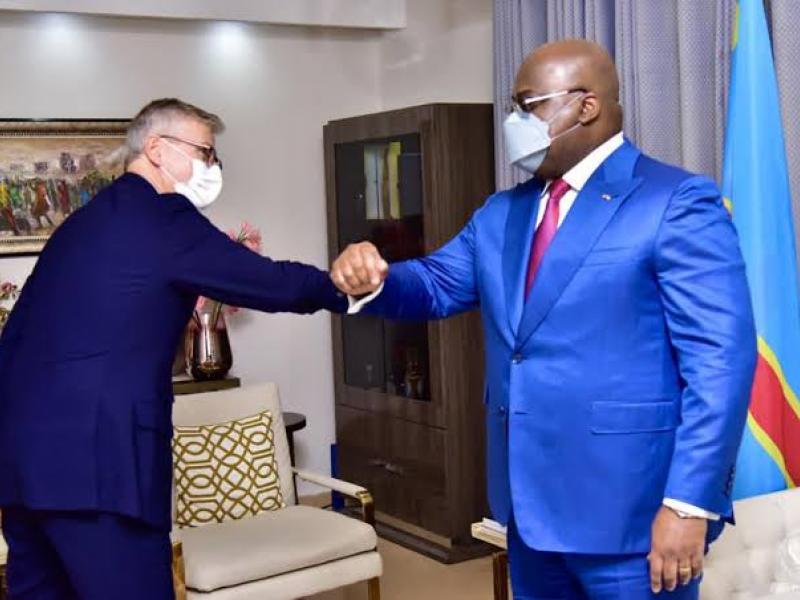 Le président Félix Tshisekedi et le secrétaire général adjoint de l'ONU Jean-Pierre Lacroix [ Photo d'illustration]