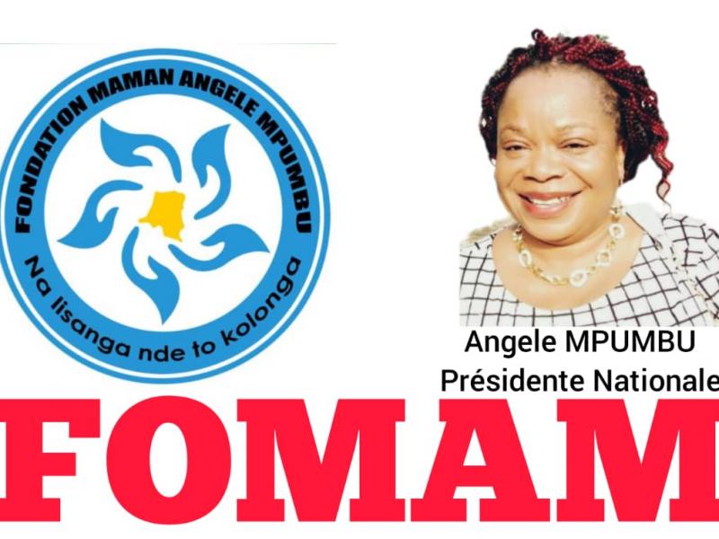 Affiche pour la sortie officielle de la fondation Maman Angèle Mpumbu