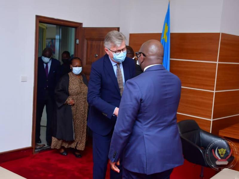 Le premier ministre Sama Lukonde reçoit le secrétaire général adjoint de l'ONU Jean-Pierre Lacroix, mercredi 23 février