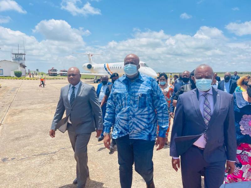 L'arrivée du ministre Molendo Sakombi à Kolwezi