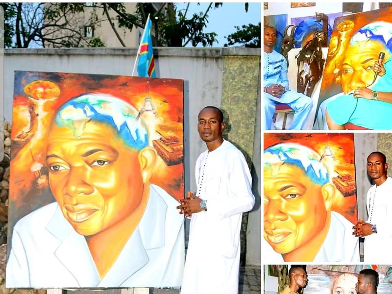 Une des œuvres de l'artiste visuel Jospin Lohanga exposée à l'exposition universelle de Dubaï