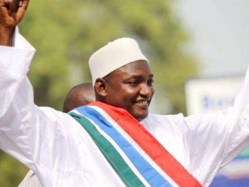 Le président gambien Adam Barrow
