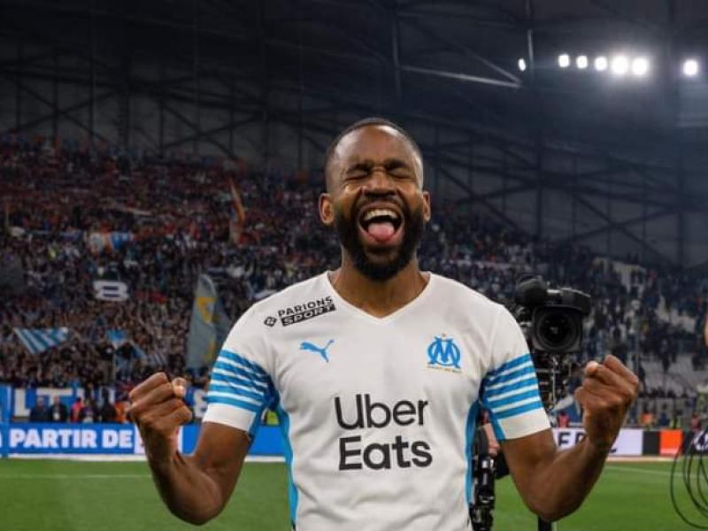 Cédric Bakambu sous les couleurs de l'OM, lors de la rencontre face à Nice.