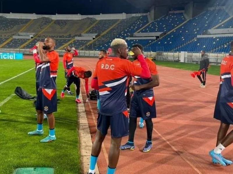 Séance d'entraînement des léopards de la RDC au stade Mohamed V à Casablanca