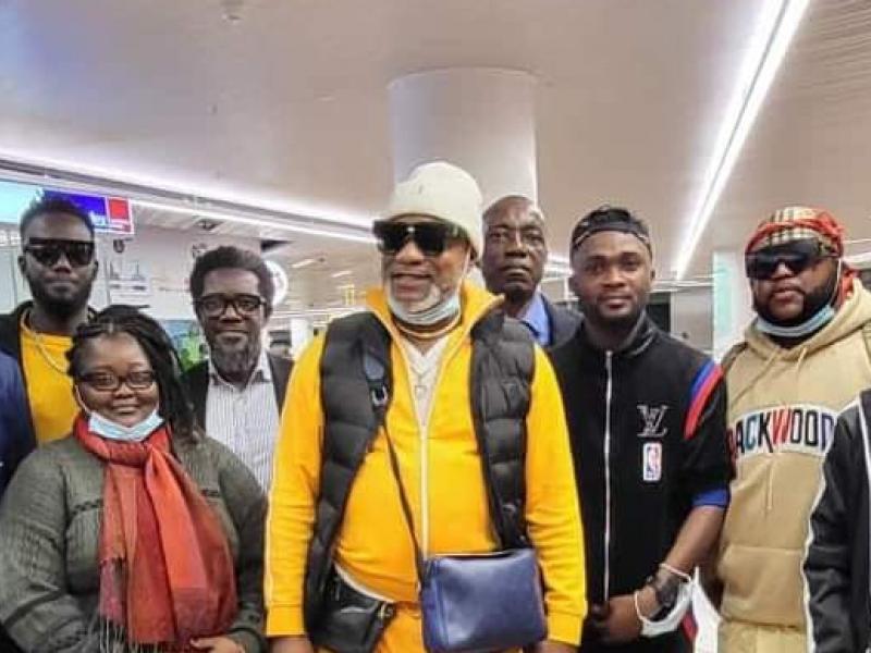L'ambassadeur culturel de la RDC, Koffi Olomide et sa délégation à Bruxelles.