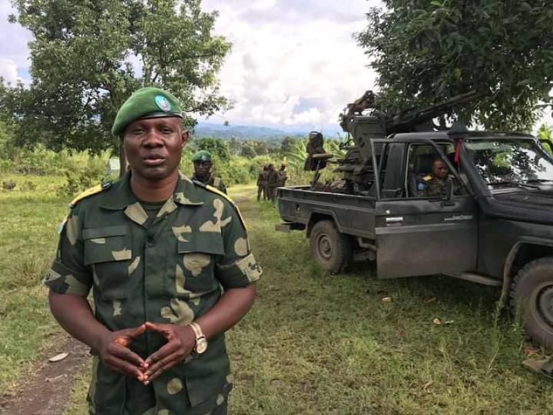 Lieutenant colonel Ndjike Kaiko Guillaume, porte-parole des opérations sokola 2