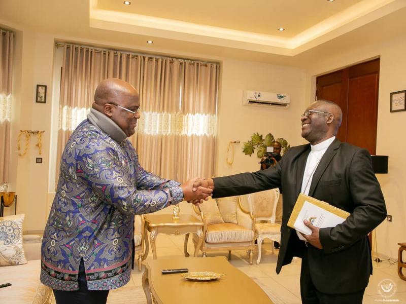 Tête-à-tête entre le président Félix Tshisekedi et Mgr Fulgence Muteba à Lubumbashi