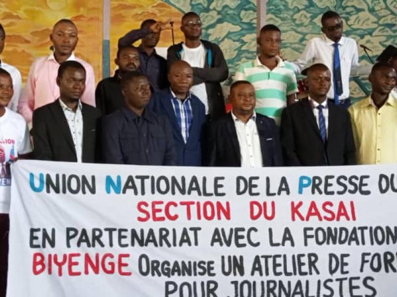Les journalistes du Kasaï lors d'un atelier de renforcement de capacité