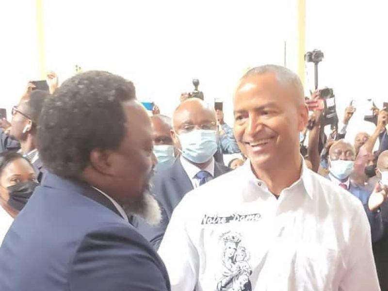 Le président honoraire Joseph Kabila et l'ancien gouverneur de l'ex Katanga Moïse Katumbi à la clôture du forum pour la réconciliation des Katangais