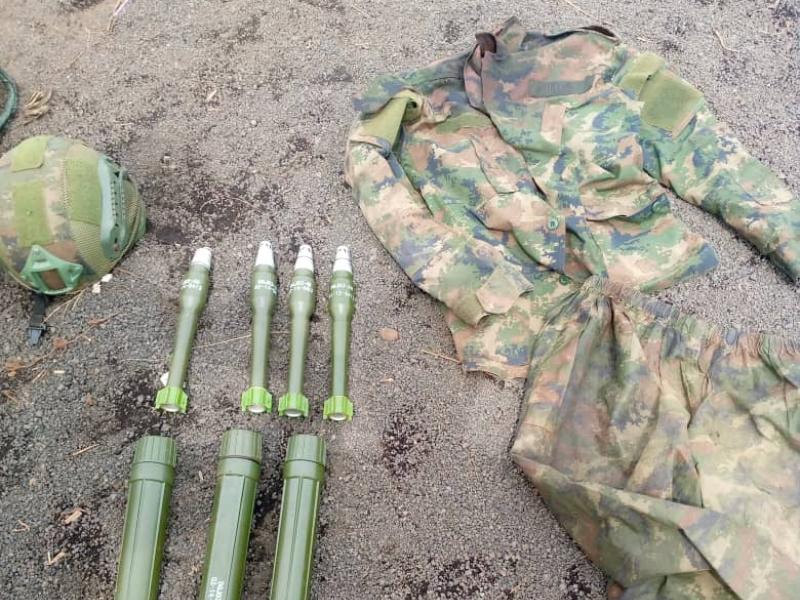 Effets militaires récupérés par les FARDC