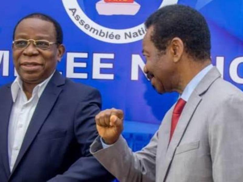 De gauche à droite, Modeste Bahati, président de la chambre haute du parlement et Christophe Mboso, président de l'assemblée nationale
