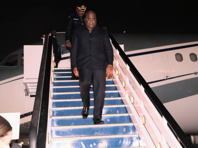 Arrivée du Chef de l'État Félix Tshisekedi au Kenya pour le 3e conclave des chefs d'État de l'EAC