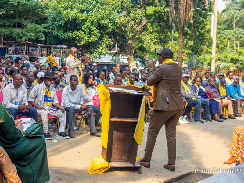 Les militants et cadres du PPRD lors d'une matinée organisée au siège de leur parti à Gombe, jeudi 02 juin 2022