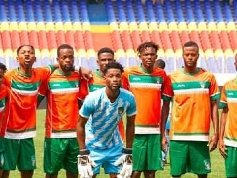L'équipe du FC Renaissance du Congo, lors d'une rencontre disputée au stade des martyrs de Kinshasa.